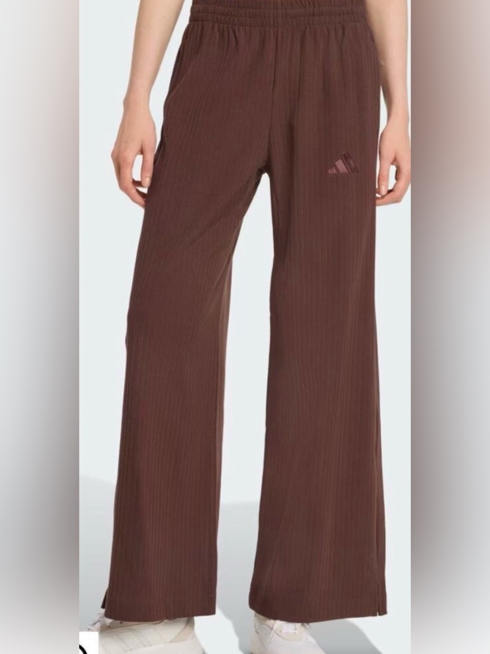 NWT Adidas ALL SZN WINTERIZED WIDE LEG PANTS Shadown Brown Multi Sport- Size S